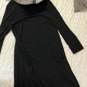 Black casual dress with pockets